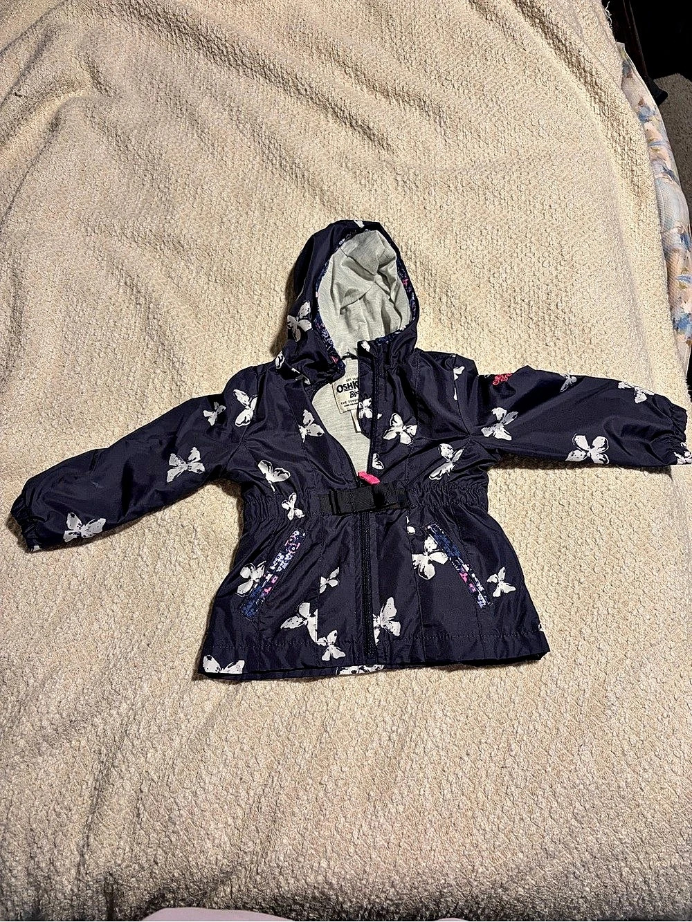 OshKosh B'gosh Butterfly Raincoat - Baby 18M Good Condition